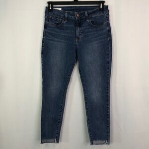 GAP Universal Jeggings Mid Rise Skinny Blue Dark Washed Denim Size 30
